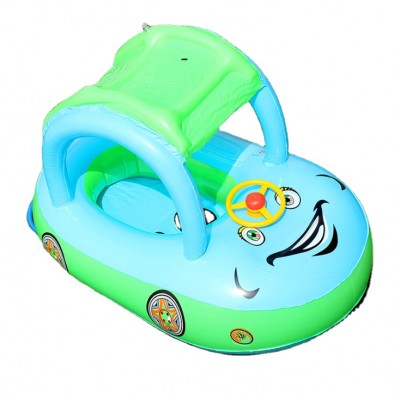 factory supply INS hot selling good quality ride-on summer swimming multi-function inflatable baby float car 2 colors can choose