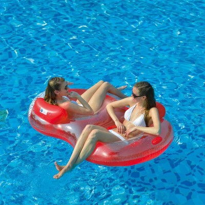 Factory hot summer new holiday adults beach toy eco-friendly PVC swimming pool float 8 shape 2 person inflatable swim ring