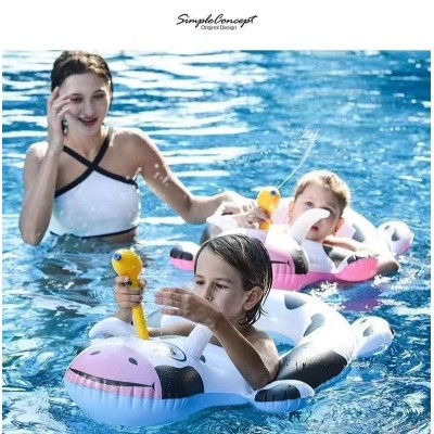 factory supply INS hot selling good quality ride-on summer swimming multi-function inflatable baby float animal cow float