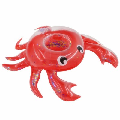 factory newest INS hot top quality pvc portable crab pool floating custom drink cup holder inflatable drink holder