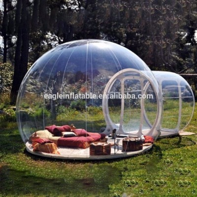 Factory wholesale good quality water proof Inflatable Outdoor event or camping fire resistant transparent bubble tent