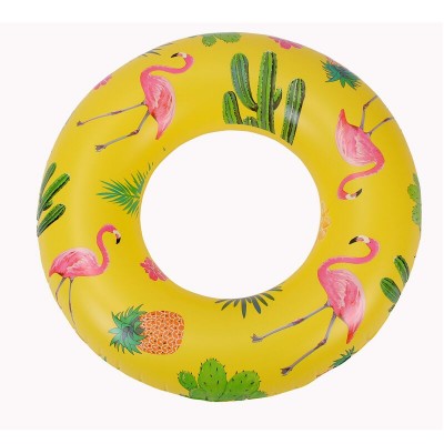 wholesale top quality pool party beach toy swimming learning tool cactus new inflatable swimming ring water toys for adults